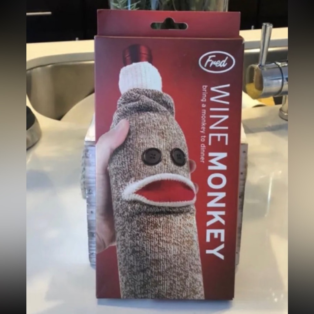 FRED WINE MONKEY NIB WINE SOCK